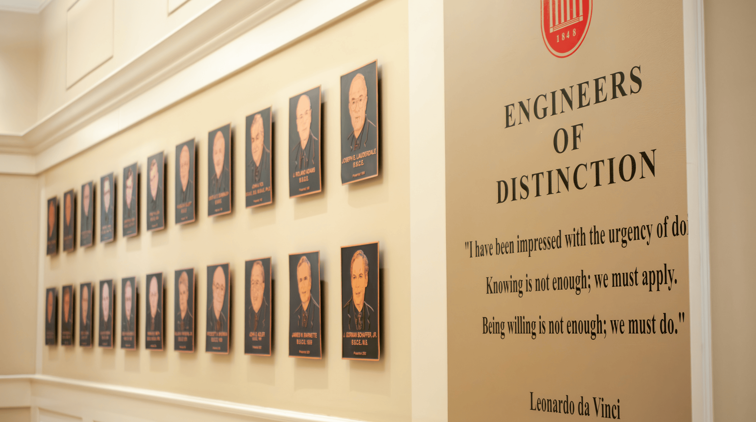 Wall of plaques