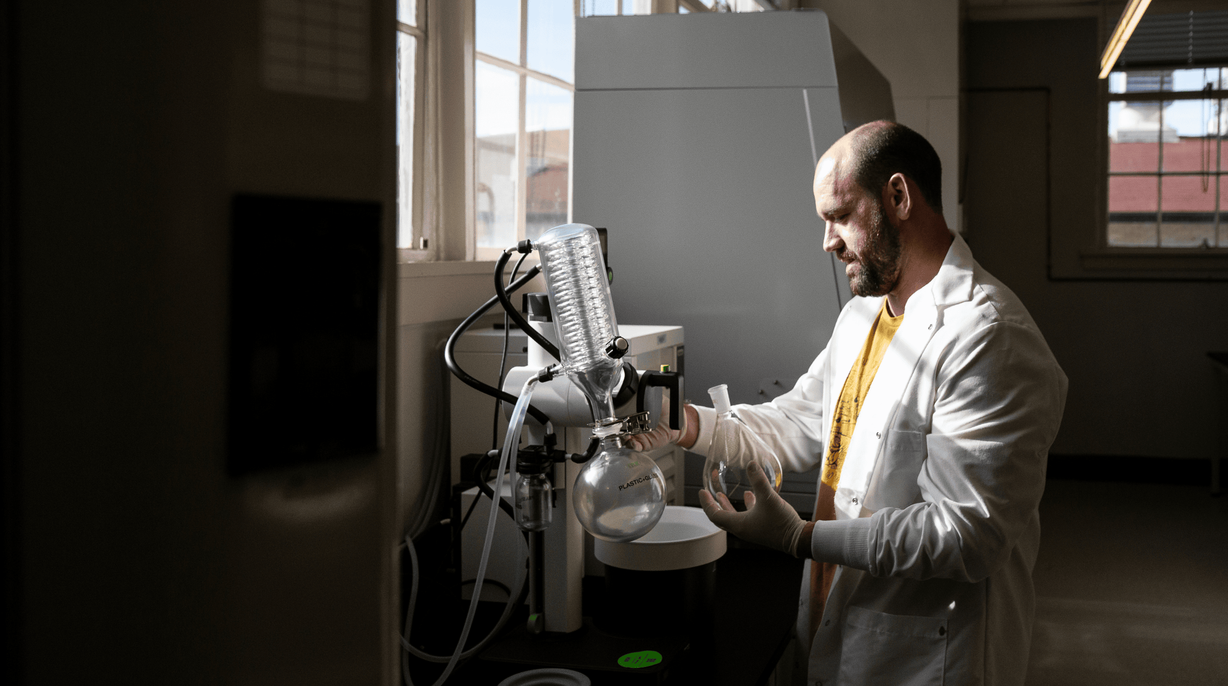 Researcher in lab