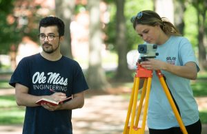 students surveying